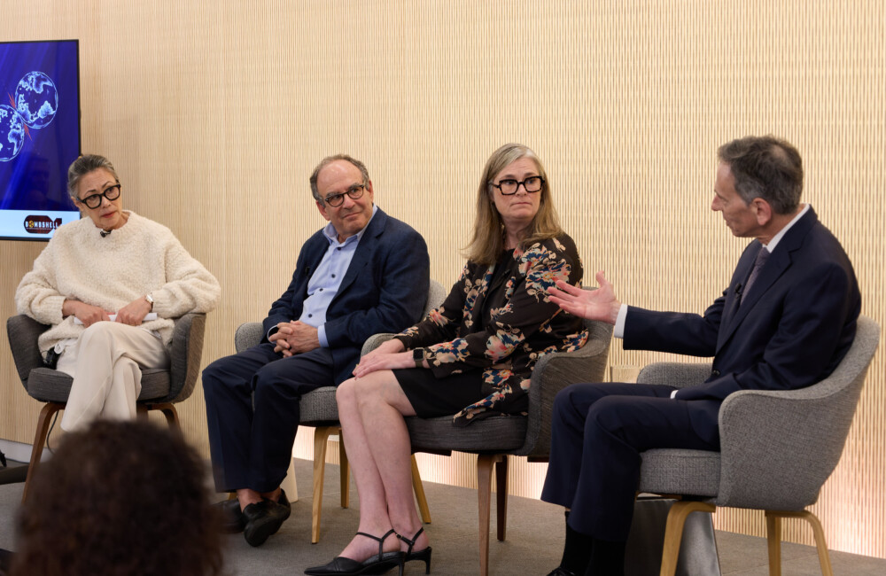 Left to Right: Ann Curry, Ben Loeterman, Emma Belcher, Joel Rosenthal. CREDIT: Bryan Goldberg Photogrpahy.