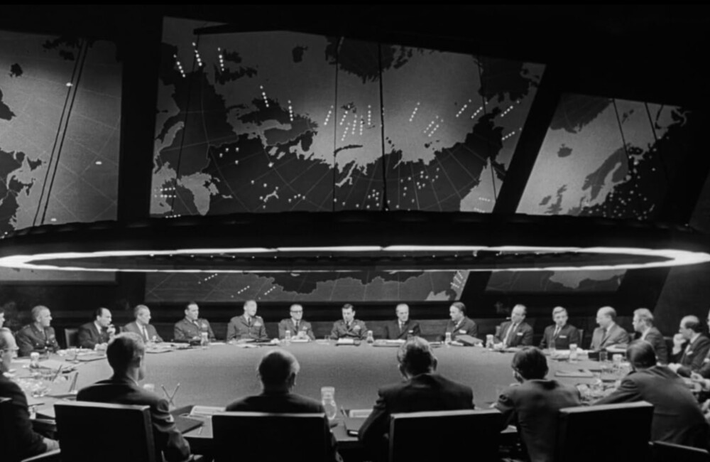 Sala de guerra de Dr. Strangelove. CRÉDITO: IMDB/Columbia Pictures