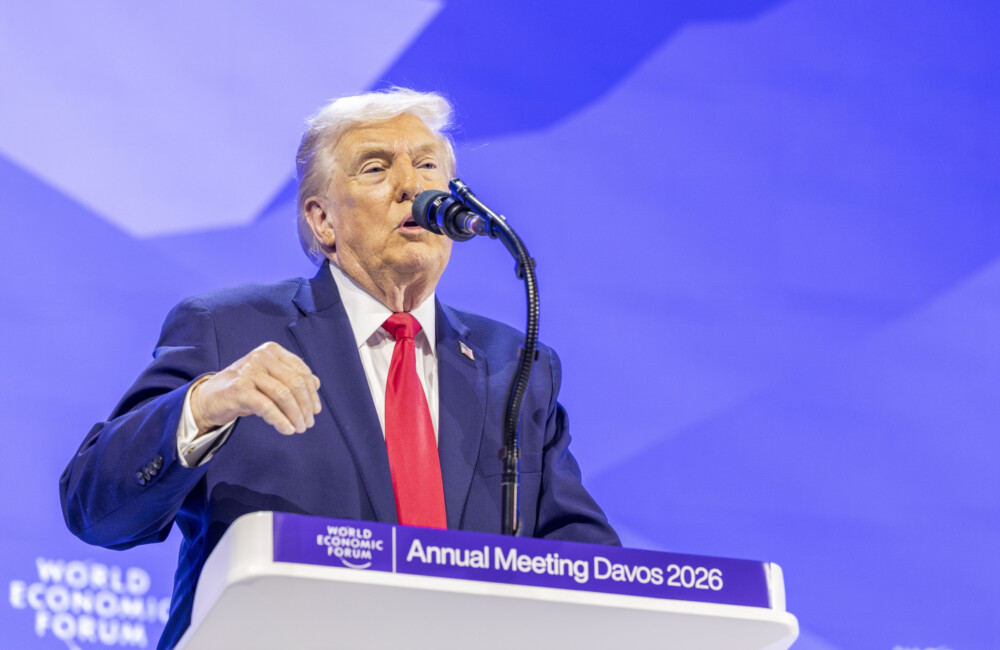 President Trump at Davos, January 2026. CREDIT: ©2026 World Economic Forum / Benedikt von Loebell.
