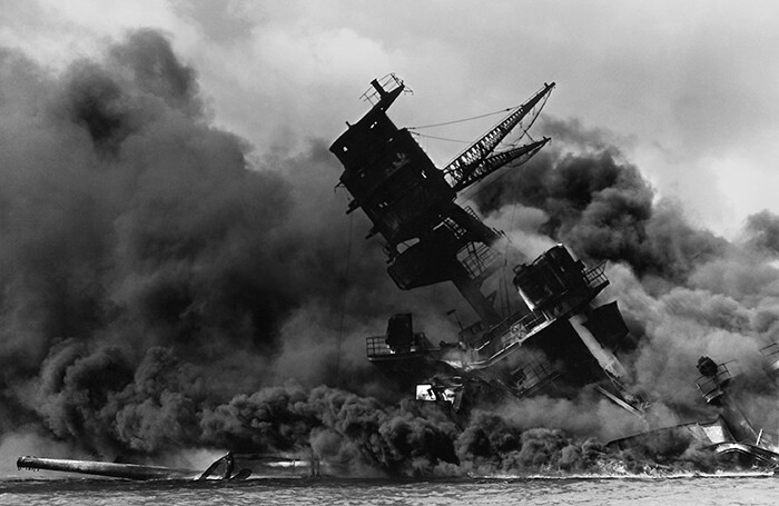 Pearl Harbor, 1941. <a href="http://bit.ly/1tZ16dX">U.S. National Archives & Records</a>