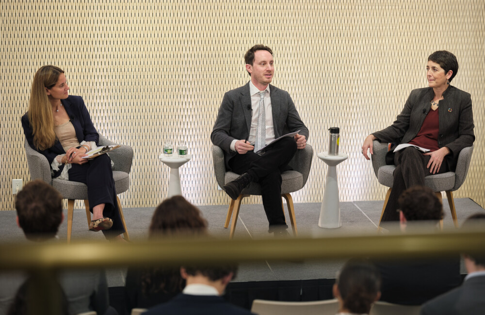 Left to right: Jana Lucash, Dan Boscov-Ellen, Ş. İlgü Özler. CREDIT: Bryan Goldberg Photography.