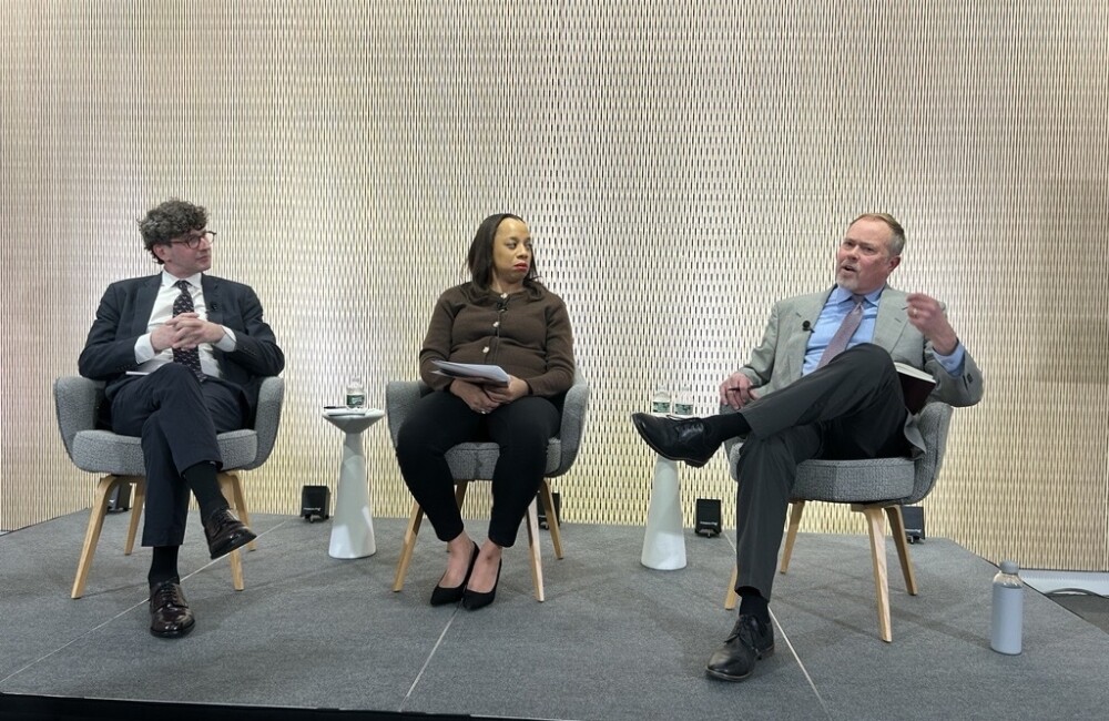 Left to Right: Peter Hoffman, Asha Castleberry-Hernandez, Scott Silverstone. CREDIT: Kathleen Egan.