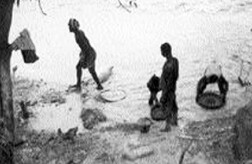 Revolutionary United Front diamond diggers in Kono District, Sierra Leone. <br>Photo courtesy Partnership Africa Canada