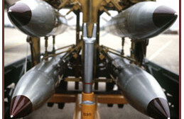 <a href="http://commons.wikimedia.org/wiki/File:B-61_bomb_rack.jpg" target=_blank">B-61 Bomb Rack</a>,  U.S. DOD (SSGT Phil Schmitten)