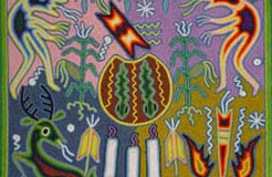 <a href="http://www.handcraftingjustice.org/index.php?lang=en&pt=ProductDetail&productID=924" target=_blank>Huichol wall art</a> by Candida Torres Carrillo.