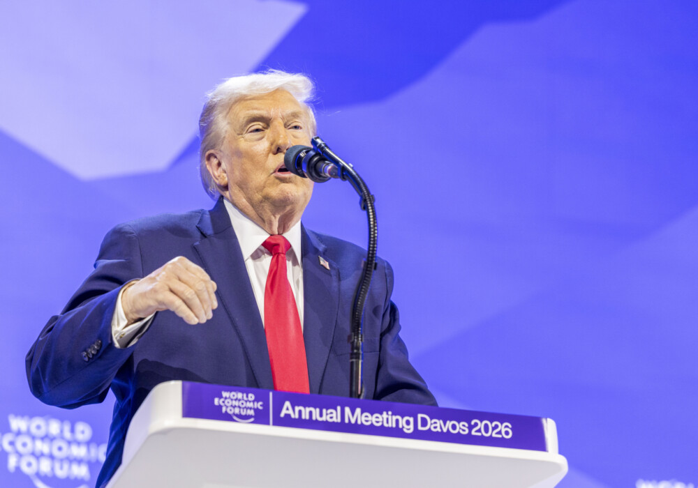 President Trump at Davos, January 2026. CREDIT: ©2026 World Economic Forum / Benedikt von Loebell.