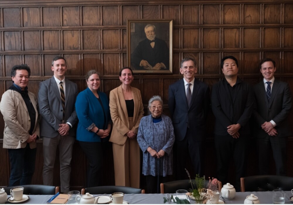 Koko Kondo visits Carnegie Council, April 2026. CREDIT: Jay Sheets.