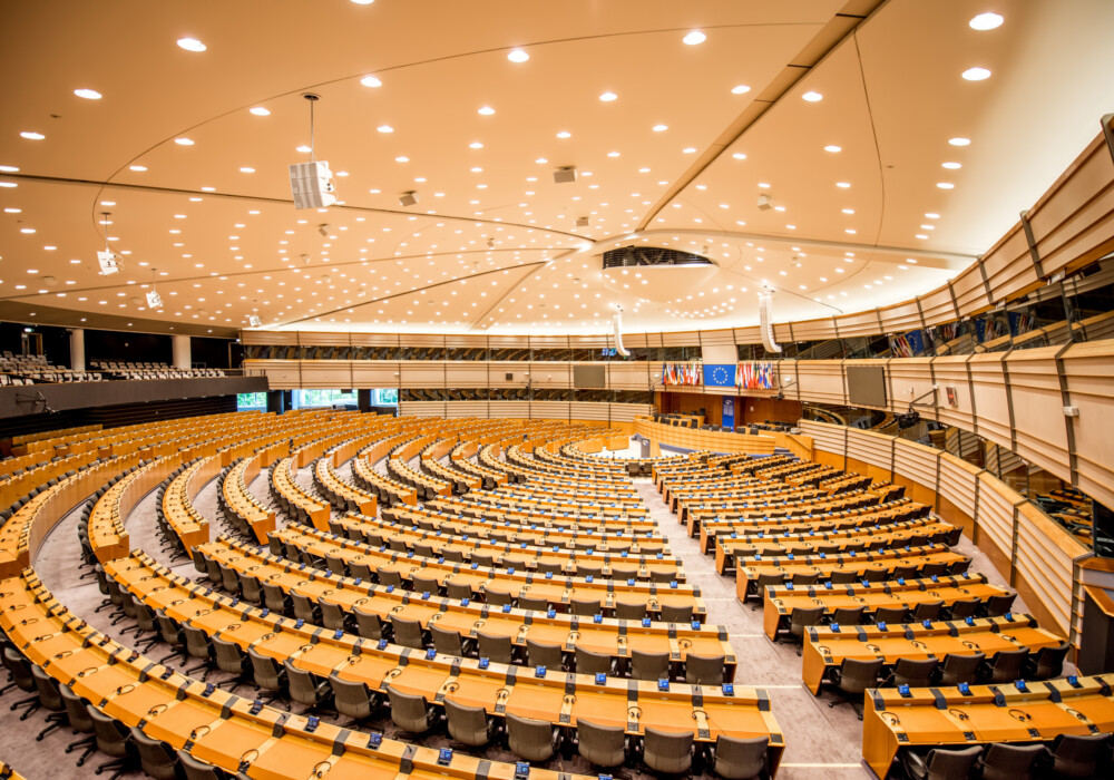 Parlement européen, Bruxelles, Belgique. CREDIT : RossHelen/Shutterstock.com.