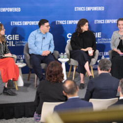 Left to Right: Molly O'Toole, Estuardo Cifuentes, Emily Shechtman, Kate Clark. Credit: Bryan Goldberg Photography.