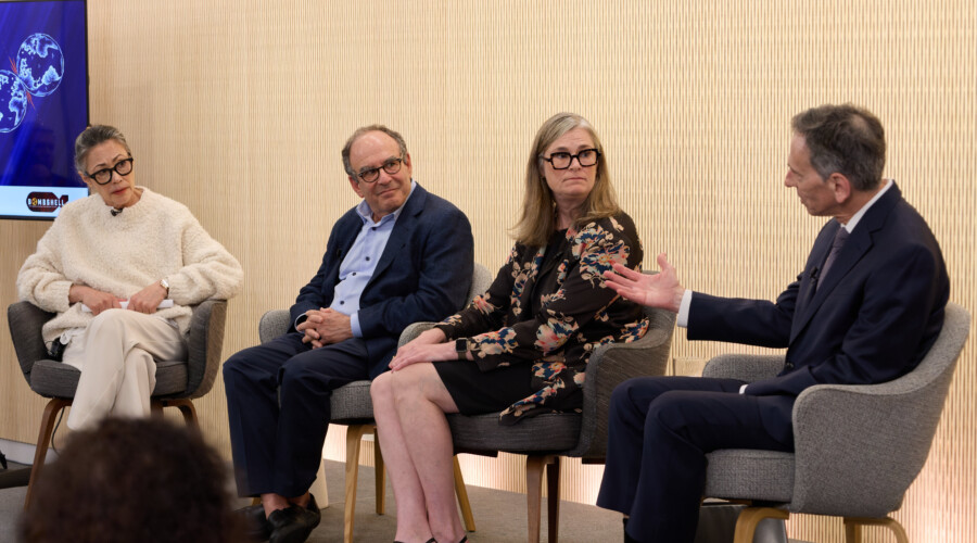 Left to Right: Ann Curry, Ben Loeterman, Emma Belcher, Joel Rosenthal. CREDIT: Bryan Goldberg Photogrpahy.