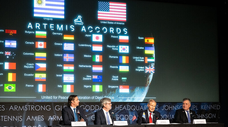 Uruguay signs the Artemis Accords, February 15, 2024, Washington, DC. CREDIT: NASA HQ Photo.