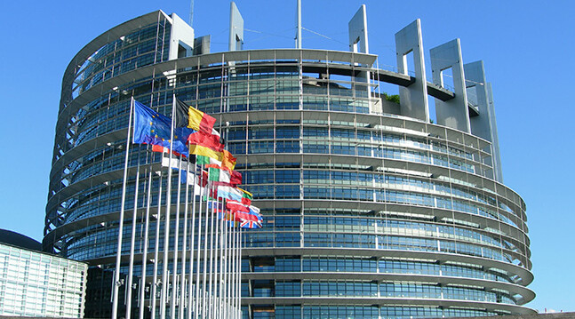 European Parliament building via <a href="http://www.shutterstock.com/pic-24309172/stock-photo-the-european-parliament-building-in-strasbourg-france.html?src=pp-photo-79068304-9s13cgQBBYQrksez2VpIIg-4"> Shutterstock </a>