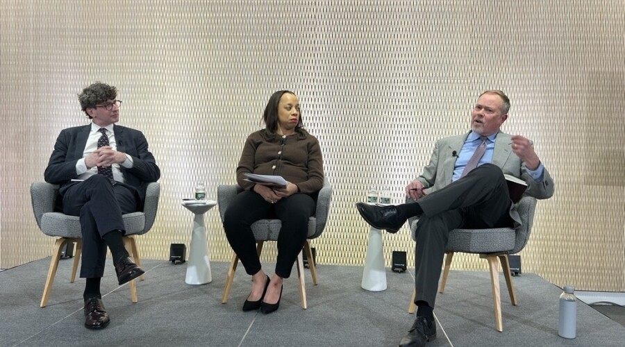 Left to Right: Peter Hoffman, Asha Castleberry-Hernandez, Scott Silverstone. CREDIT: Kathleen Egan.