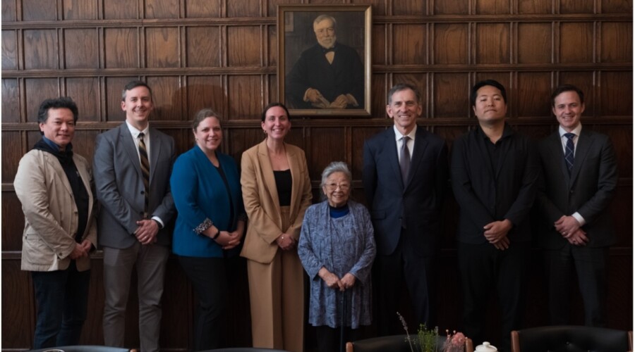 Koko Kondo visits Carnegie Council, April 2026. CREDIT: Jay Sheets.