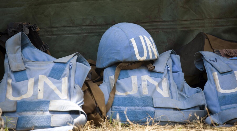 Helmet and Flack Jackets of MONUC Peacekeepers