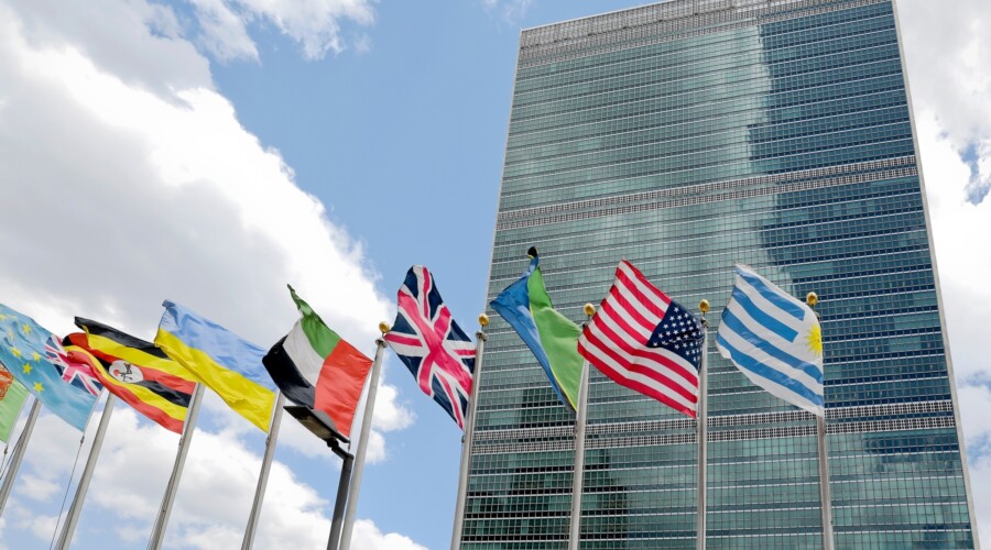 United Nations headquarters, New York City. CREDIT: Shutterstock.com/blurAZ.