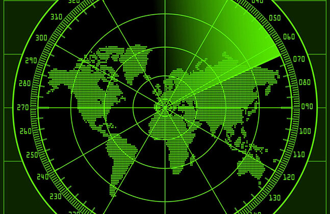 <a href="http://www.shutterstock.com/pic-141716761/stock-photo-radar-screen-with-world-map-raster-version-of-the-illustration.html">Radar screen</a> via Shutterstock