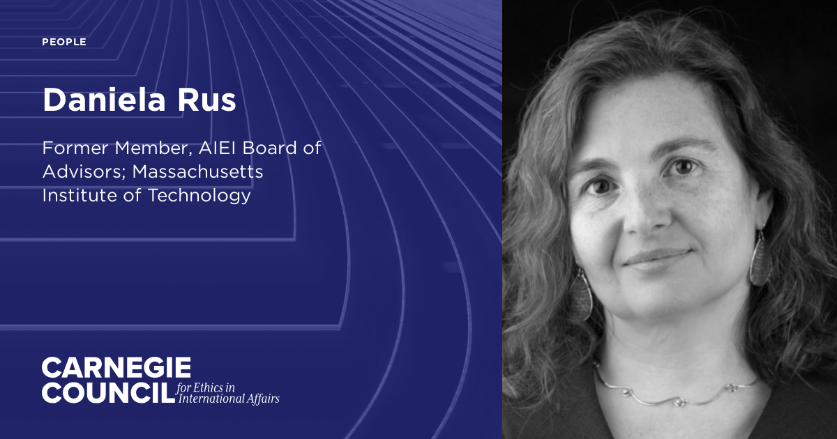Daniela Russ Daniela Rus | Carnegie Council for Ethics in International Affairs