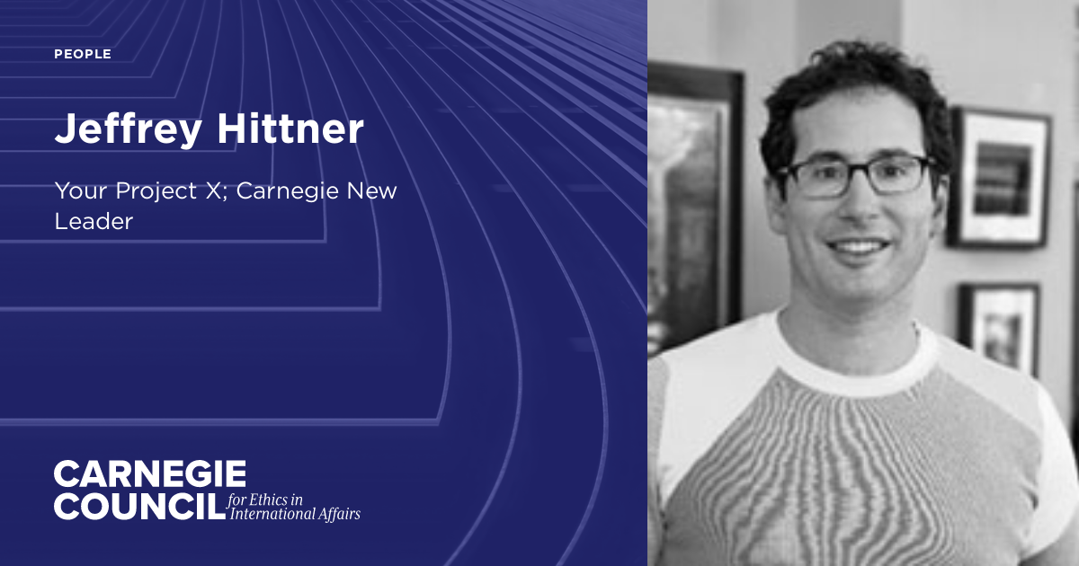 Jeffrey Rittner Jeffrey Hittner | Carnegie Council on Ethics in International Affairs