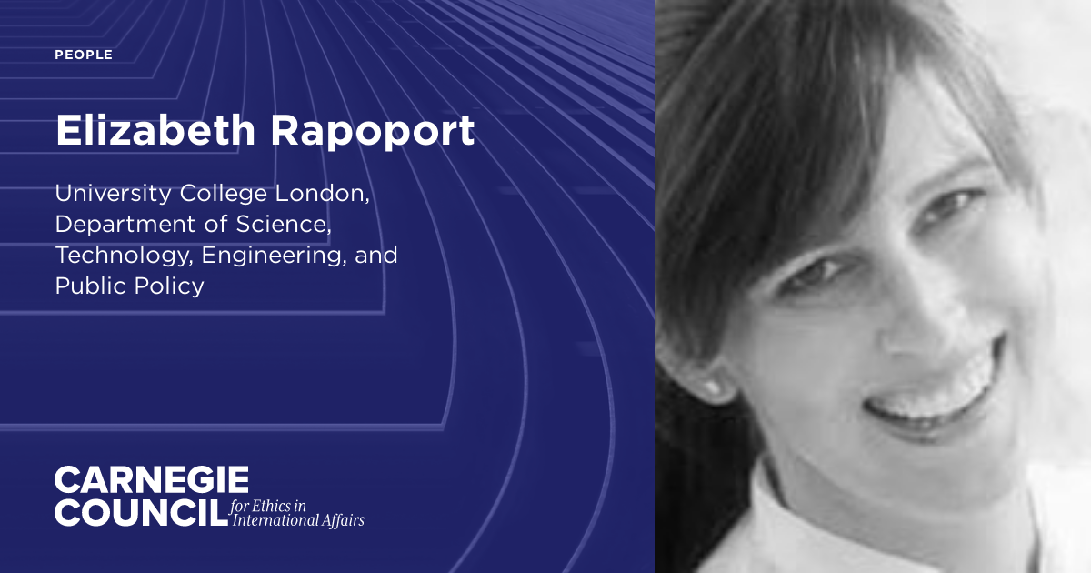 Elizabeth Rapoport | Carnegie Council on Ethics in International Affairs