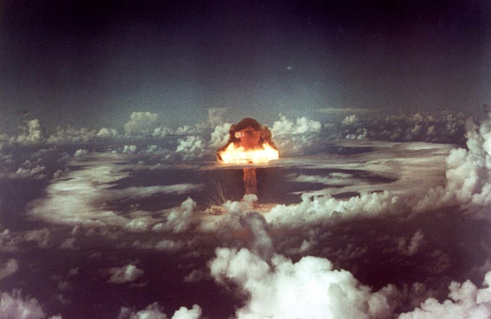 A nuclear device is detonated at Eniwetok Atoll in the Marshall Islands in 1952.